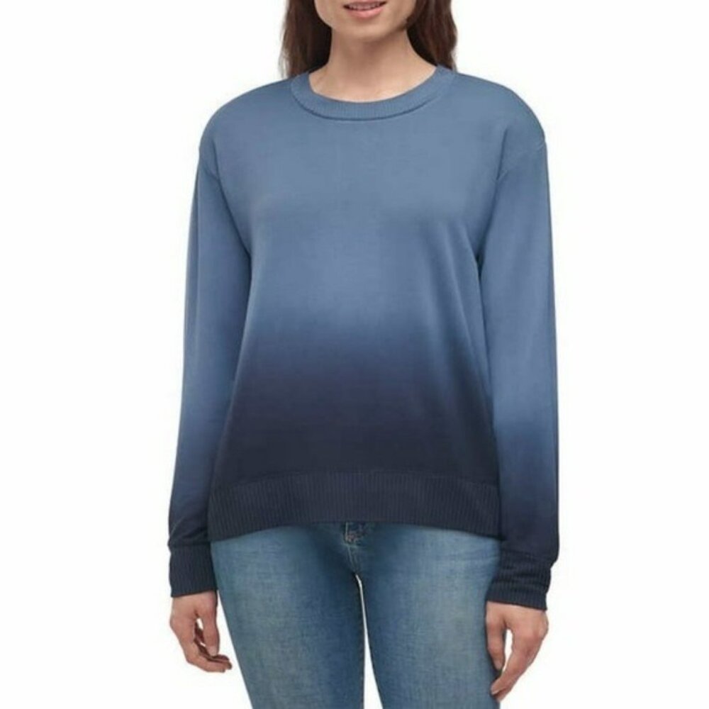 Splendid Women’s Super Soft Jersey Ombre Dip Dye Sweatshirt Pullover Top XL